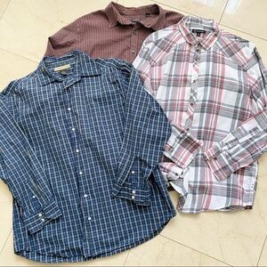 Lot of 3 Button Down Shirts: Inc, Van Husen, Natural Life XL